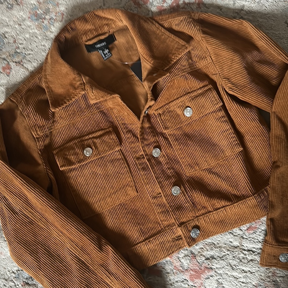 Corduroy cropped jacket